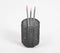 Handwoven Cane & Iron Black Cylindrical Pen Stand