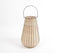 Handwoven Cane & Iron Tea Light Lantern