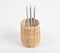 Handwoven Cane Cylindrical Pen Holder