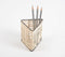 Handwoven Cane & Iron Triangle Pen Stand