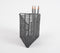 Handwoven Cane & Iron Black Triangle Pen Stand