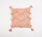 Handwoven Cotton Baby Pink Chevron Tasseled Cushion Cover