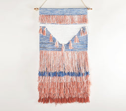 Handwoven Cotton Mediterranean Fringed Wall Hanging