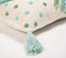 Handwoven Cotton Shaggy Tufted Blue & Green Cushion Cover