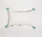 Handwoven Cotton Shaggy Tufted Blue & Green Cushion Cover