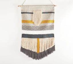 Handwoven Cotton Multicolor Bayadere Wall Hanging