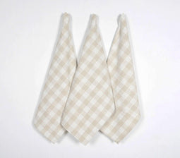 Handwoven Checkered Cotton Kitchen Towels (set of 3)