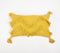 Handwoven Cotton Mustard Chevron Tasseled Lumbar Cushion Cover