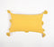 Handwoven Cotton Mustard Chevron Tasseled Lumbar Cushion Cover