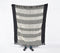 Handwoven Cotton Monochrome Block-Striped Throw with Tassels