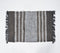Handwoven Grayscale Tasseled Rug