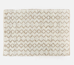 Handwoven Jute & Cotton Zig Zag Rug