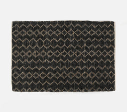 Handwoven Jute & Cotton Charcoal Rug