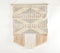 Handwoven Cotton White & Beige Fringed Wall Hanging