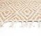 Handwoven Jute Diamond-Pattern Durry with Tassels