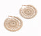 Handwoven Nude-Toned Nylon Thread Hoop Earrings
