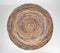 Handwoven Jute & Discarded Fabric Abstract Spiral Rug