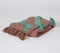 Handwoven Dusty Pink Throw with Teal Accents