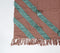 Handwoven Dusty Pink Throw with Teal Accents