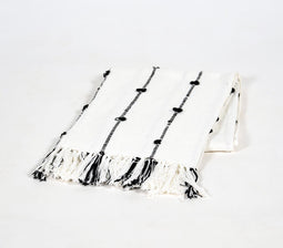 Handwoven Mono Striped Throw