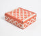 Handwoven Recycled Cotton Beige & Orange Box