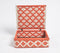 Handwoven Recycled Cotton Beige & Orange Box
