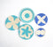 Handwoven Sabai Grass Royal-Teal Wall Plates (set of 5)