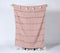 Handwoven Pastel Pink Tasseled Throw
