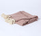 Handwoven Pastel Pink Tasseled Throw