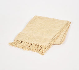 Handwoven Solid Wheaten Throw