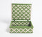 Handwoven Recycled Cotton Beige & Green Box