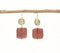 Hazel Resin Square Drop Earrings