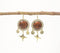 Hazel Stone & Metallic Star Dangle Earrings