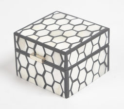 Honeycomb Bone & MDF Jewelry Box