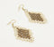 Honeycomb Beaded Diamond Dangle Earrings