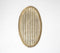 Honeycomb Textured Gold-Toned Aluminium Oval Plate