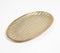 Honeycomb Textured Gold-Toned Oval Aluminium Plate