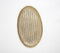 Honeycomb Textured Gold-Toned Oval Aluminium Plate