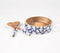 Hibiscus Enamelled Bowl & Servers set