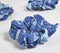 Indigo Paisley Block Printed Scrunchie hair ties set of 3