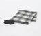 Handwoven Woolen Monochrome Tasseled Gingham Checks Throw