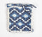 Indigo Block Printed Cotton Coasters with Lace Trims (set of 6)