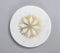 Inlaid Brass Snowflake Marble Coasters (Set of 4)