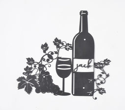 Iron Jack Wine and Grapes wall decor