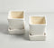 Ivory Ceramic Mini Flower pots (set of 2)