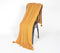 Knitted Mustard Combed Cotton Tasseled Throw