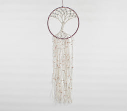 Jute & Glass Beads Tree-Coil Decorative Wall Hanging
