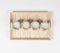 Jute Coiled 'HOME' 4 Wax Candles with Pinewood Tray