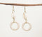 Jute-Wrapped Iron & Shell Dangle Earrings