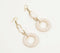 Jute-Wrapped Iron & Shell Dangle Earrings